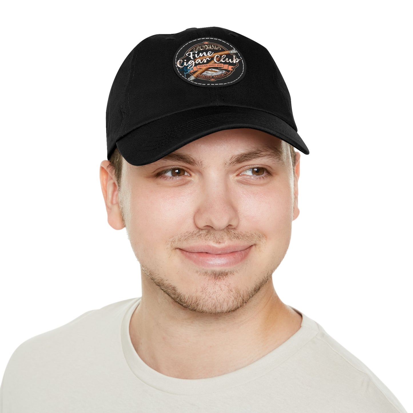 Fine Cigar Club Hat with Leather Patch