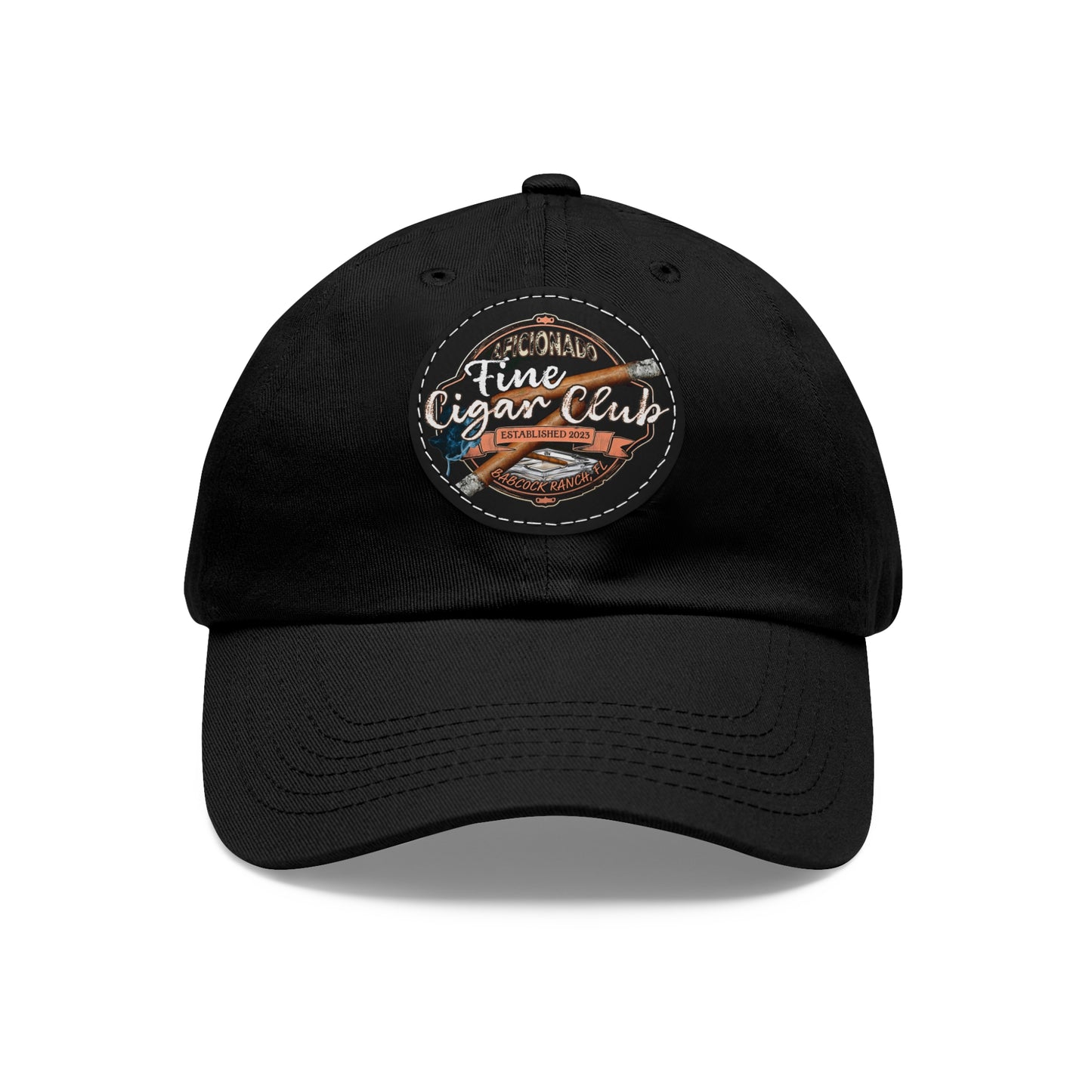 Fine Cigar Club Hat with Leather Patch