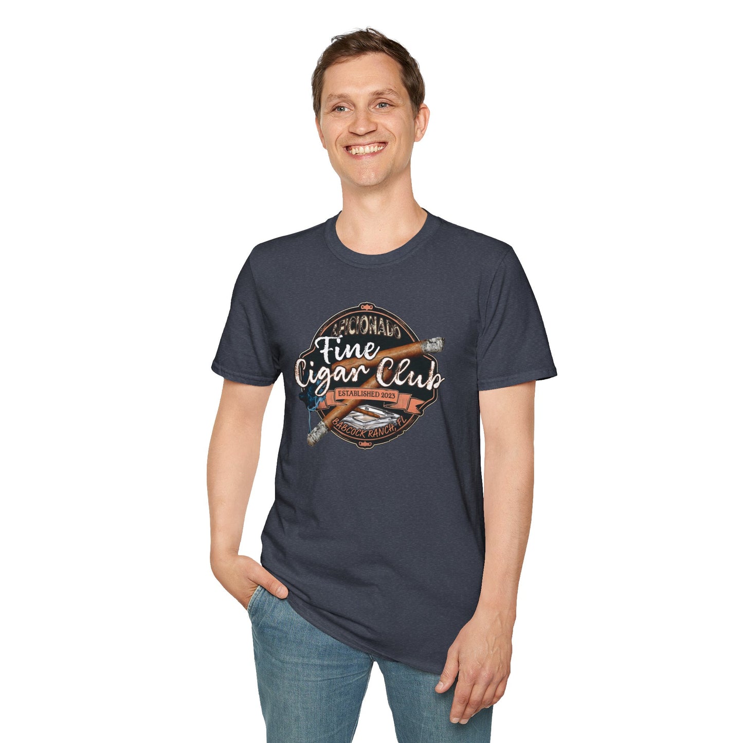 Fine Cigar Club- Softstyle T-Shirt (available in larger sizes)