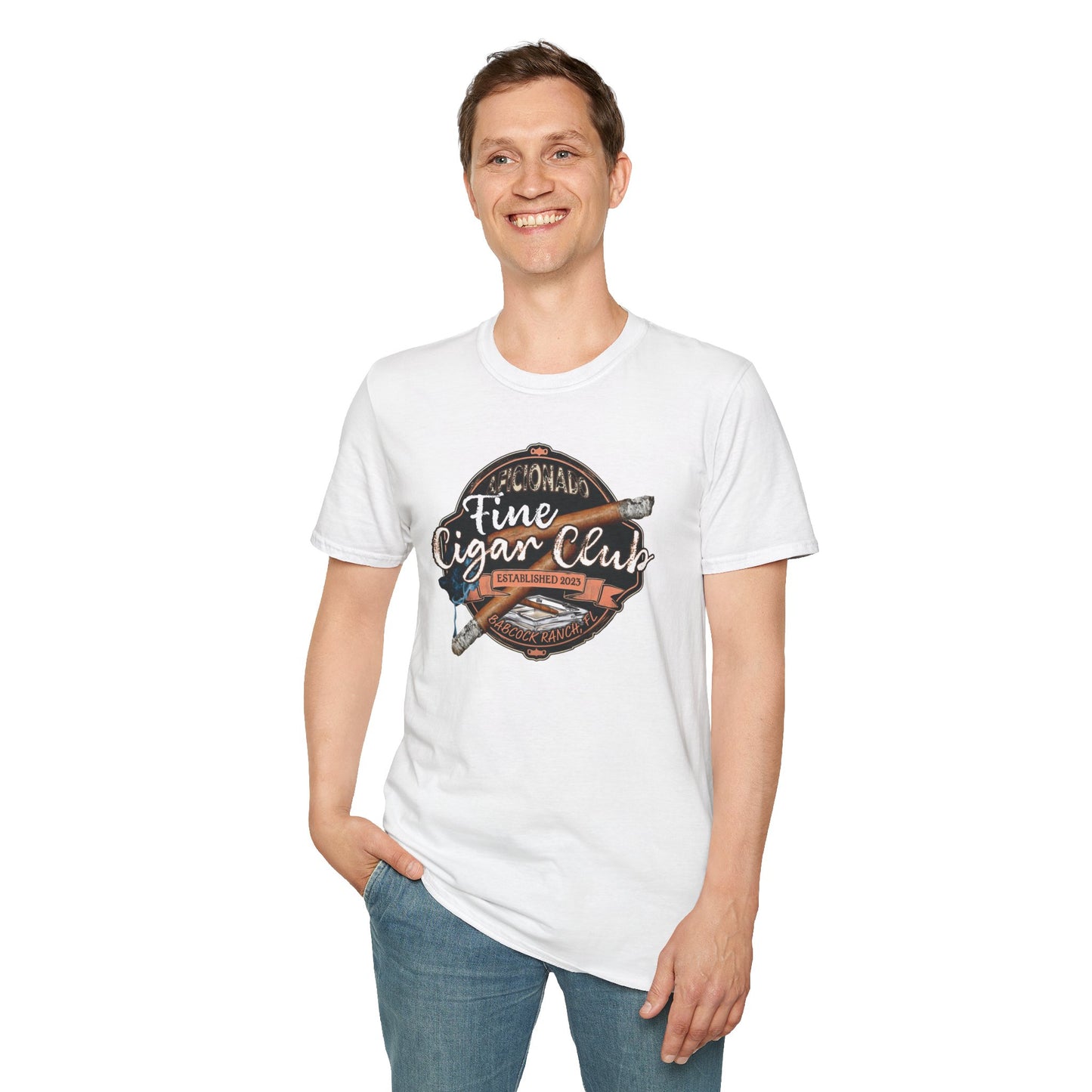 Fine Cigar Club- Softstyle T-Shirt (available in larger sizes)