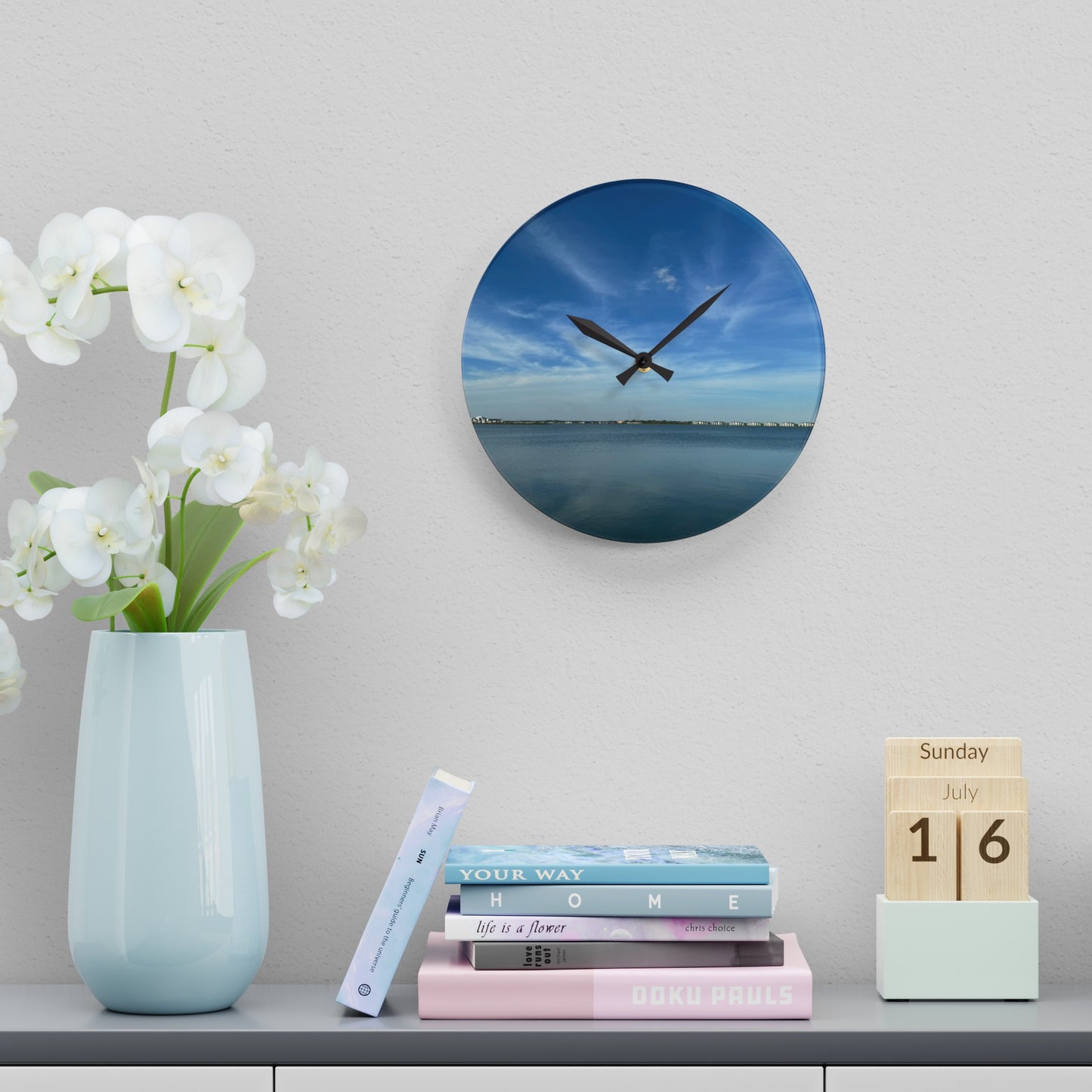 Acrylic Wall Clock- Lake Babcock