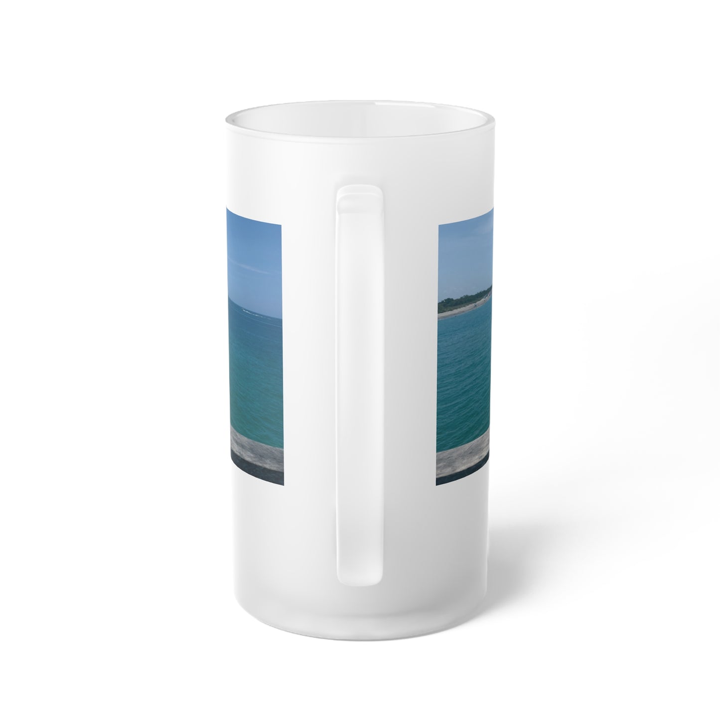 Frosted Glass Beer Mug- Venice Beach