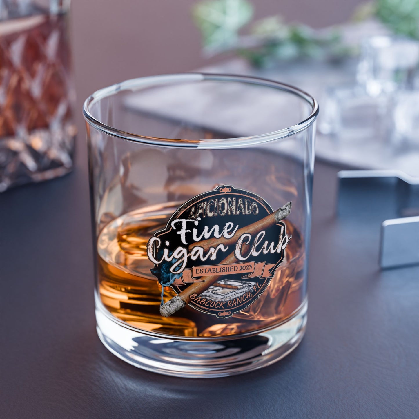 Fine Cigar Club Rocks Glass