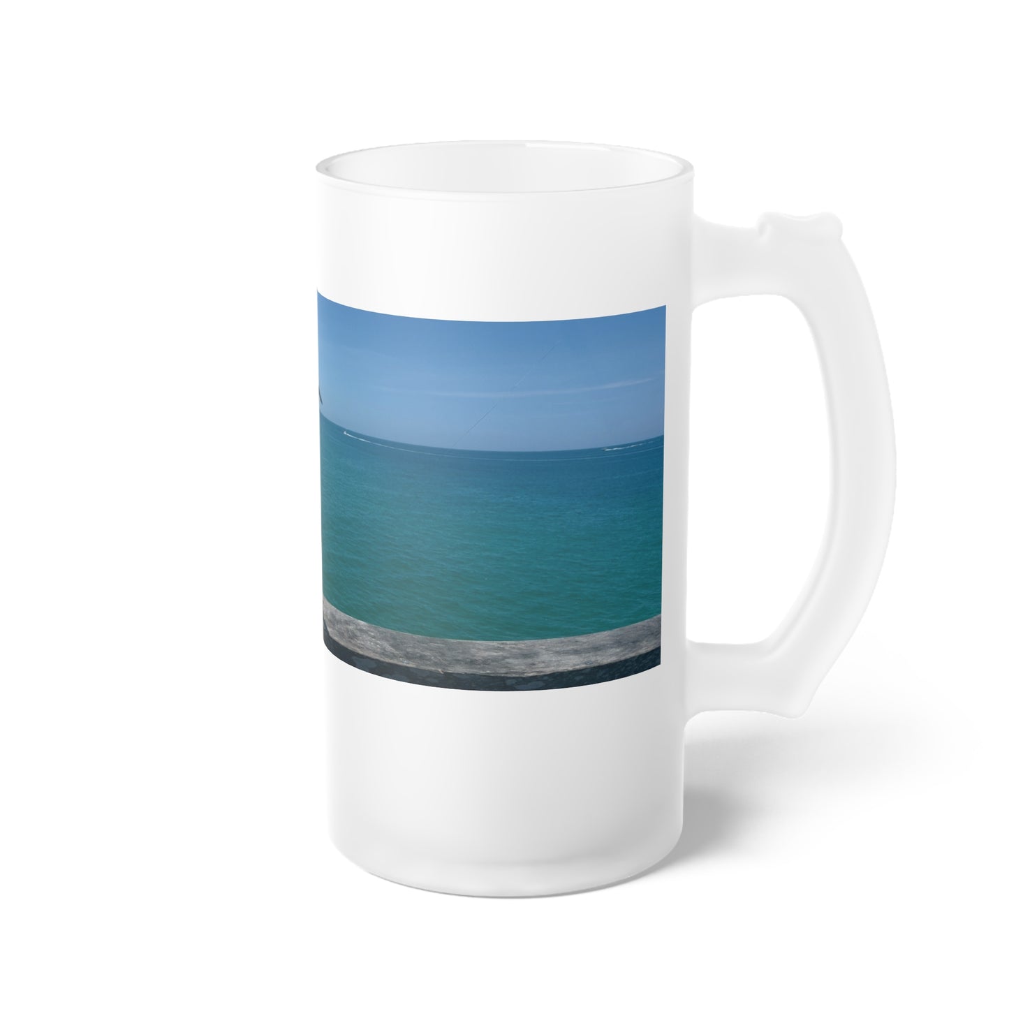 Frosted Glass Beer Mug- Venice Beach