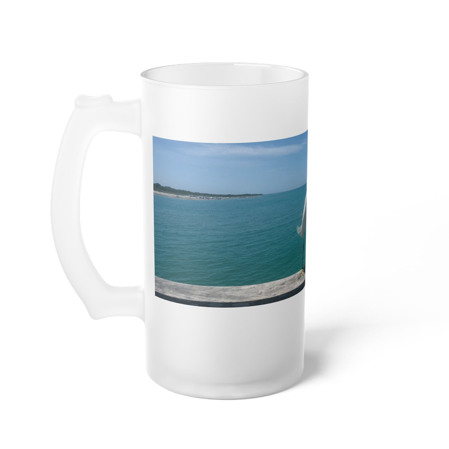 Frosted Glass Beer Mug- Venice Beach