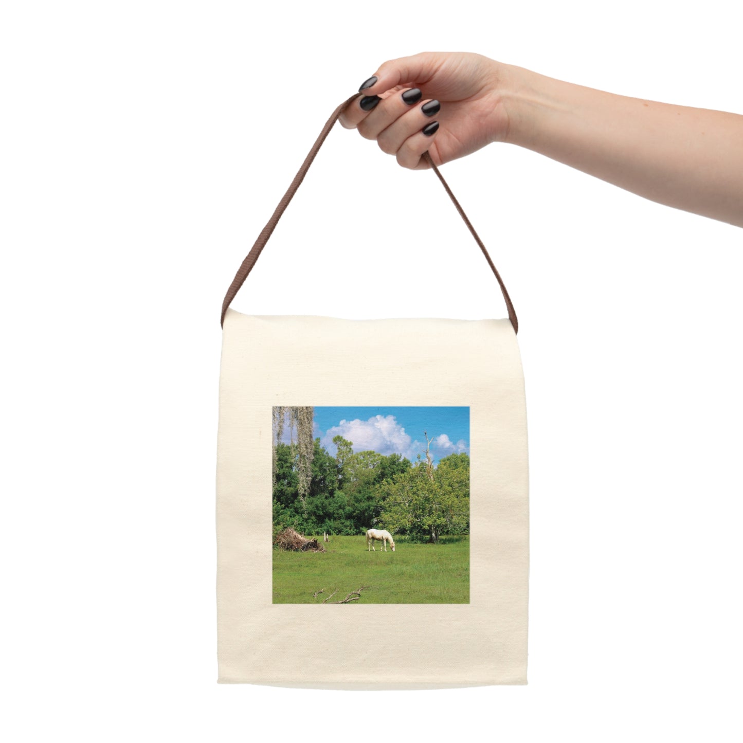 Canvas Lunch Bag With Strap