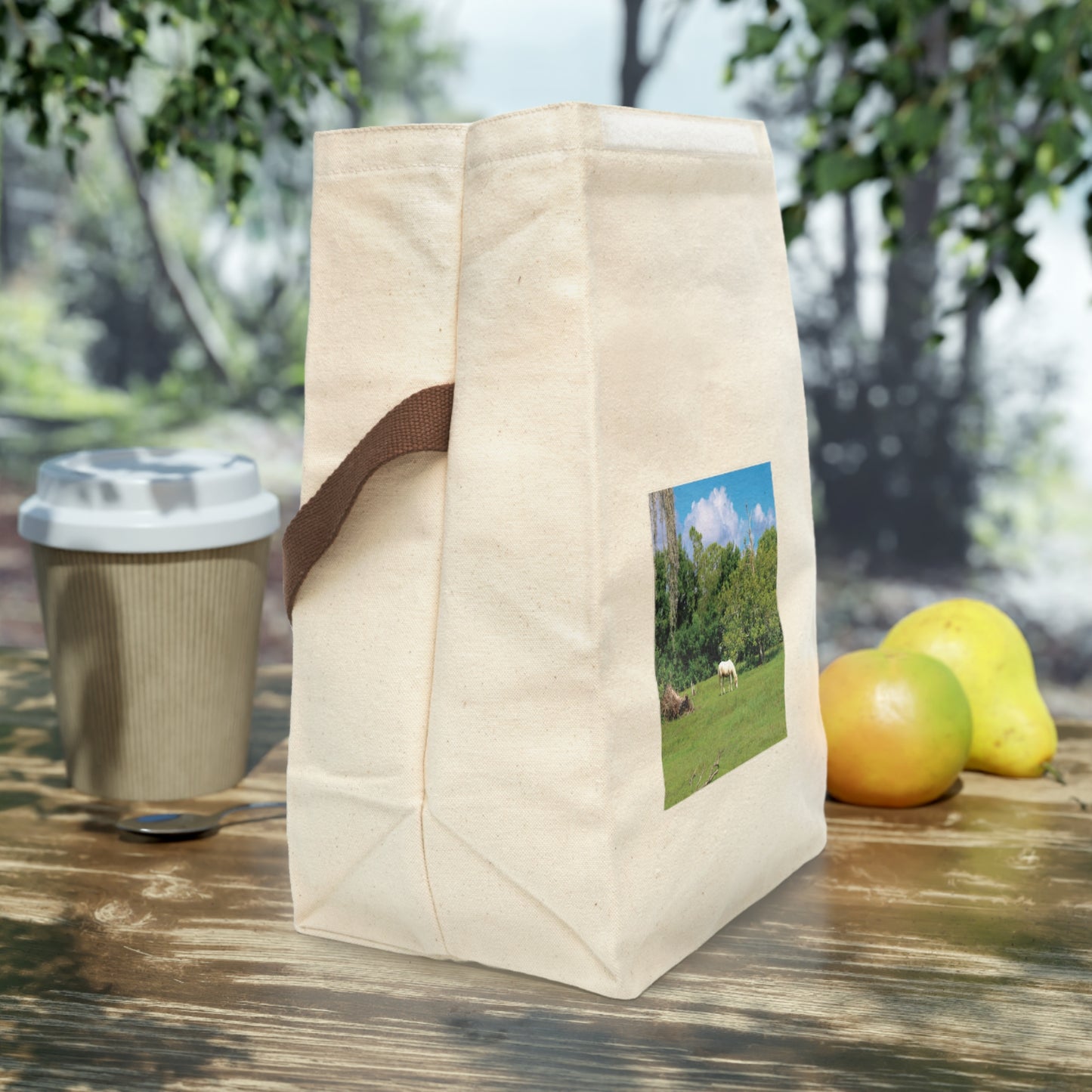 Canvas Lunch Bag With Strap