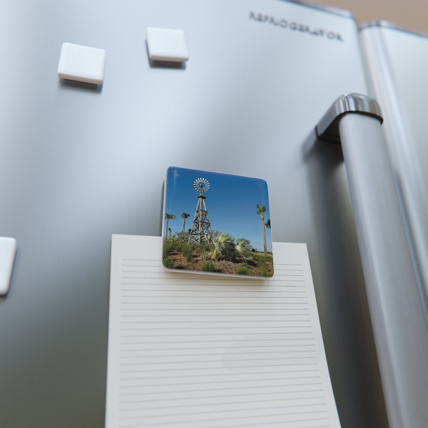 Porcelain Magnet, Square- Windmill in Babcock Ranch